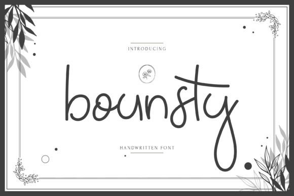 Bounsty: A Sweet Script Font