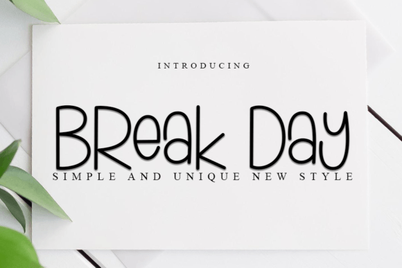 Break Day Font for Business