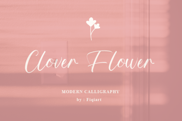 Clover Flower Font: Elegant Script for Crafters