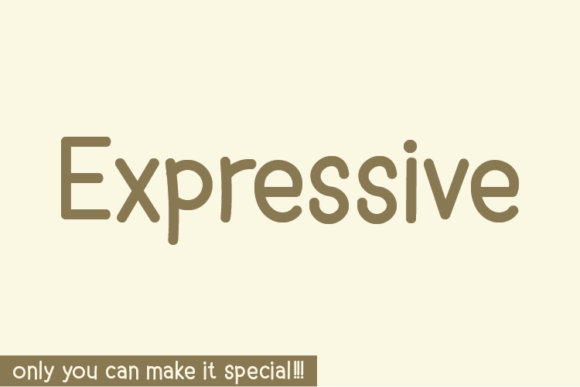 Expressive Font for Business