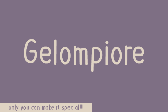 Gelompiore: A Handwritten Font for Editorial Magic