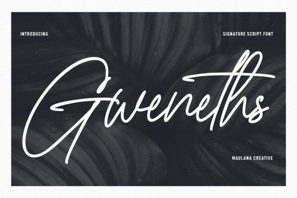 Gweneths: A Refined Script Typeface for Editorial Design