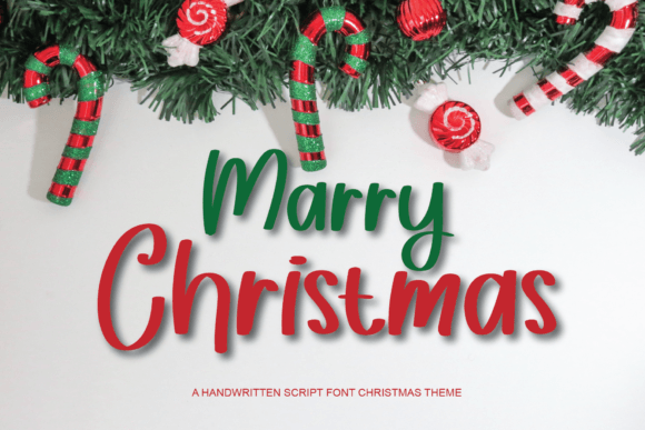 Marry Christmas Font: A Modern Script for Handmade Brands