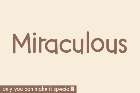 Miraculous: A Handwritten Font for Editorial Magic
