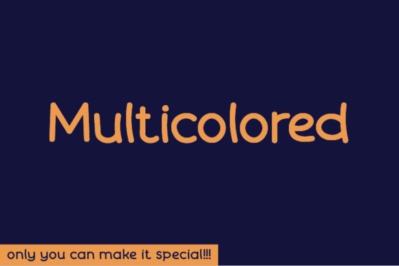 Multicolored: A Handwritten Font
