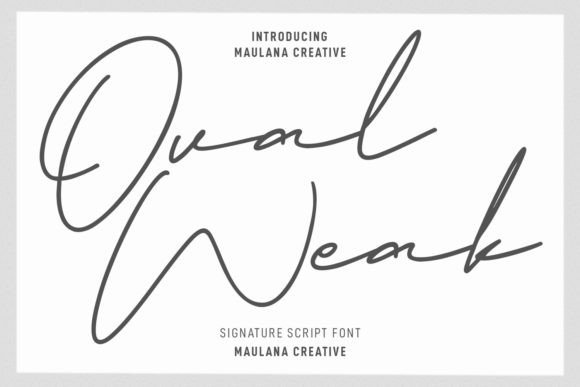 Ovalweak: A Refined Script Typeface for Editorial Design