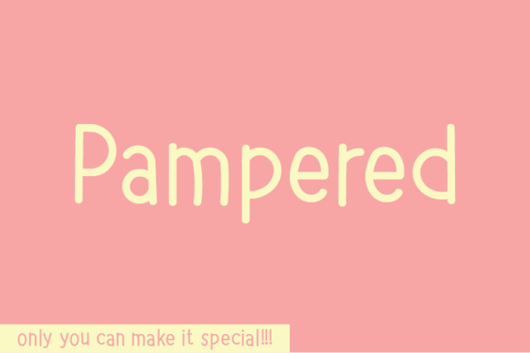 Pampered: A Handwritten Font for Web Design