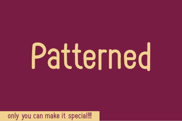 Patterned: A Handwritten Font for Thoughtful Design
